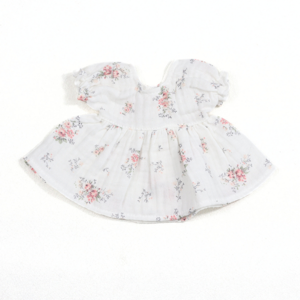12" Ruffle Sleeve Floral Doll Dress