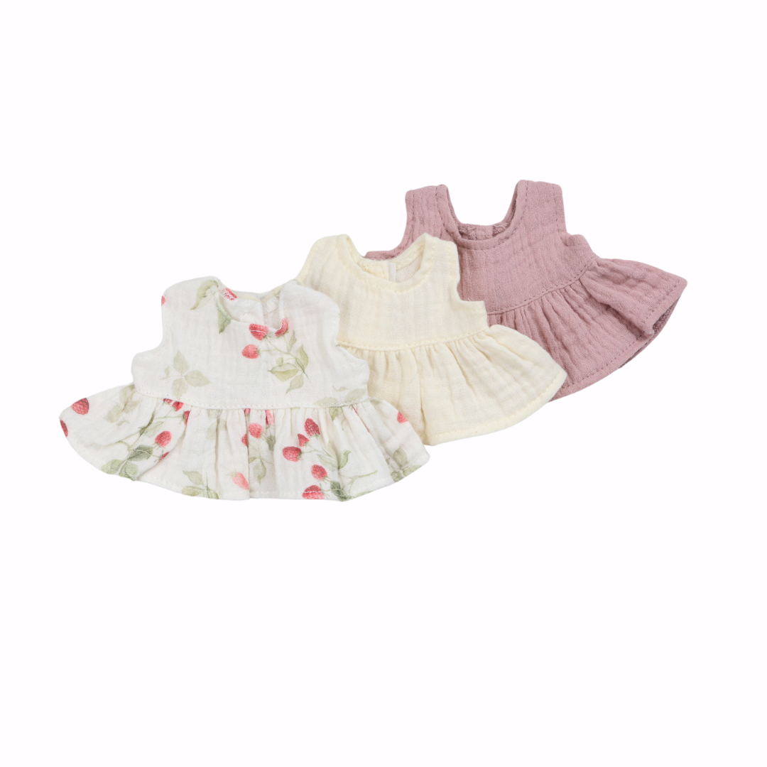 7" Muslin Sleeveless Dress -Mauve Pink