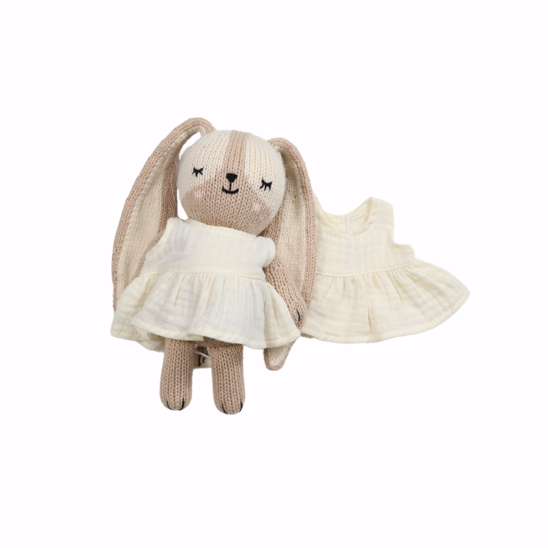 7" Muslin Sleeveless Dress - Ivory