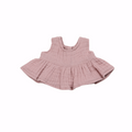 7" Muslin Sleeveless Dress -Mauve Pink