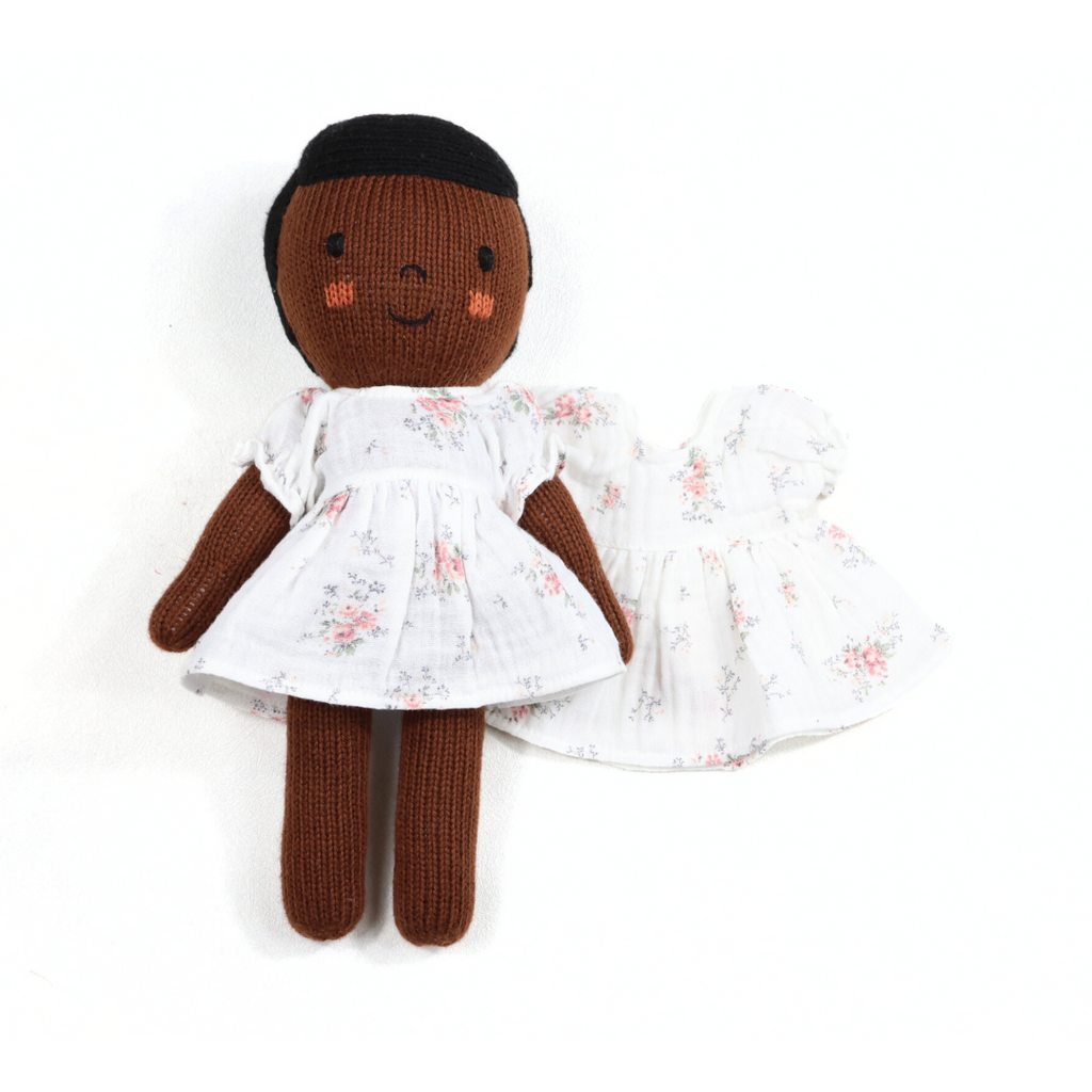 12" Ruffle Sleeve Floral Doll Dress