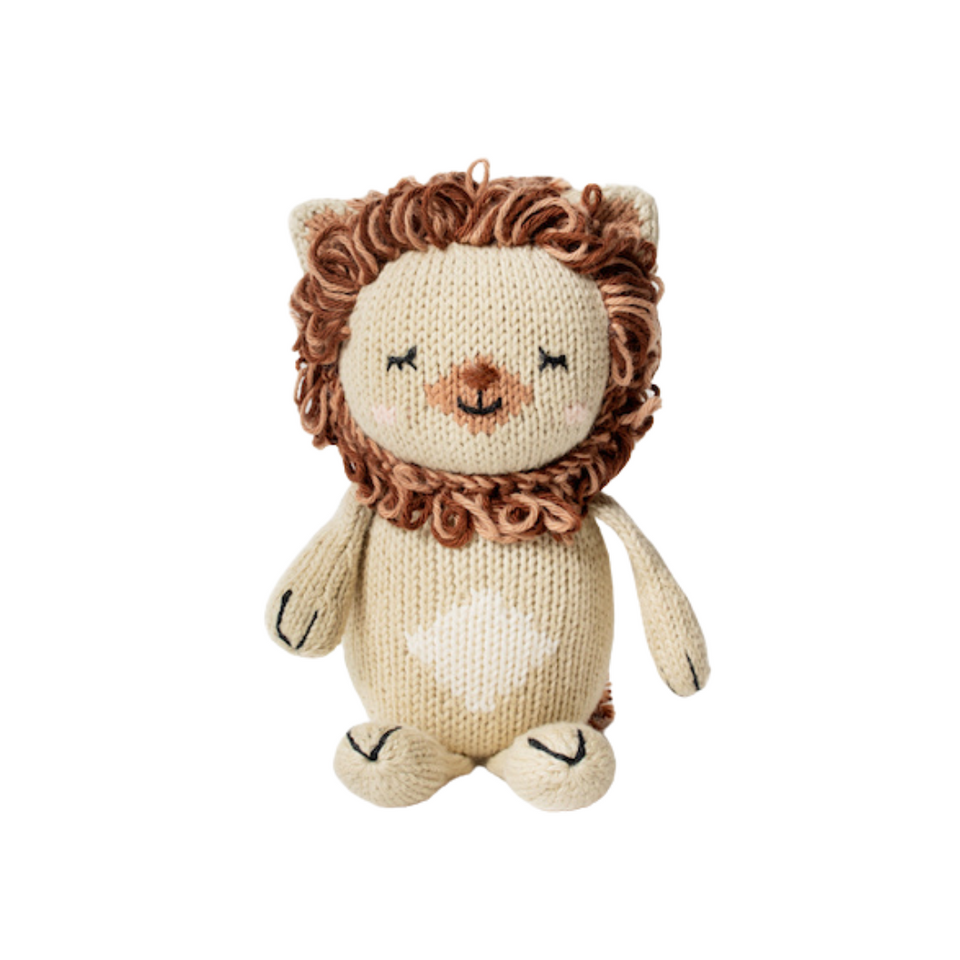 Lion Leo Stuffed Animal Doll Cuddoll Plush Toy First outlet Birthday Baby Gift handmade organic washing machine safe knit doll rag cuddle kind