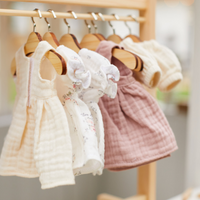 Thumbnail for Wooden Doll Clothing Rack with Hangers