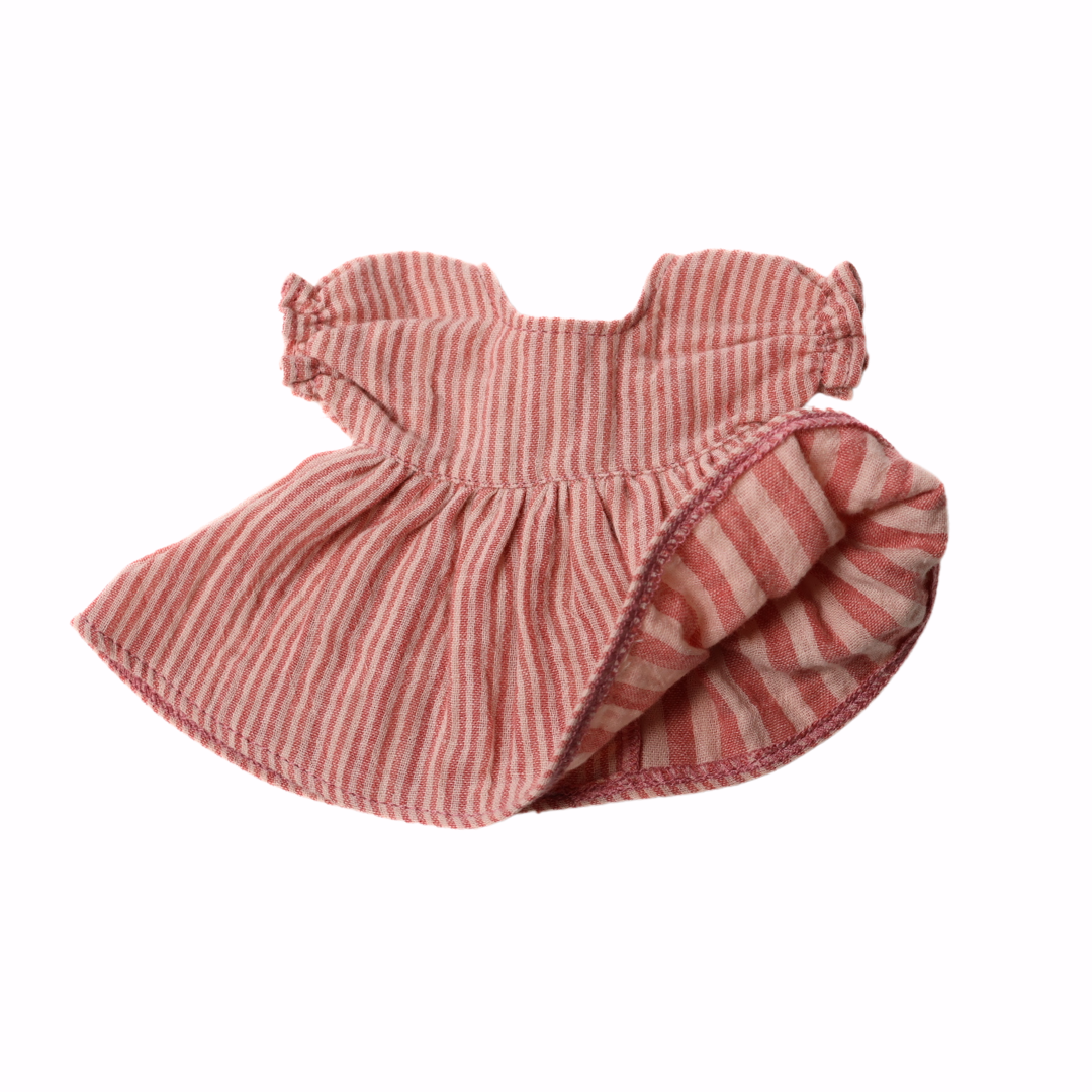 Red Heritage Stripe Dress - 12" doll