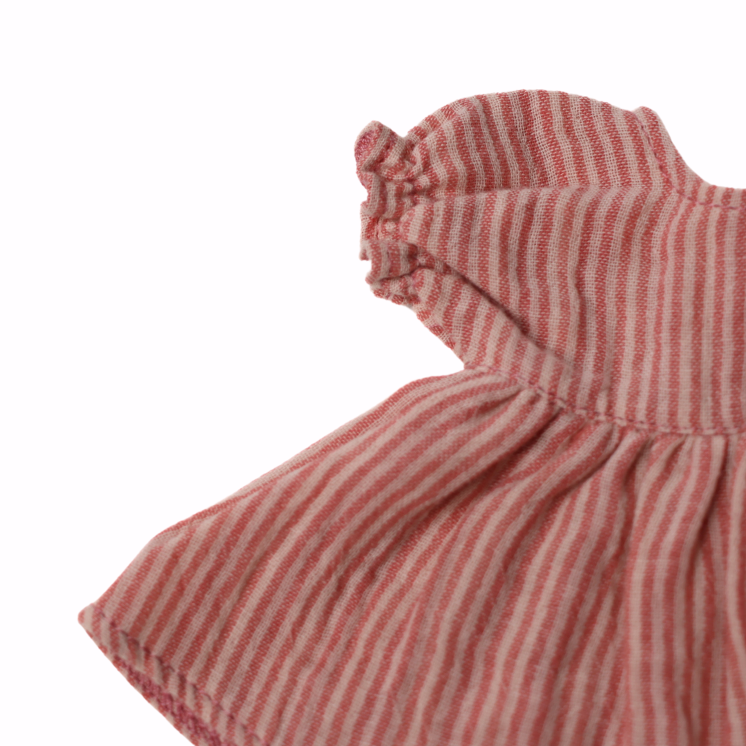 Red Heritage Stripe Dress - 12" doll