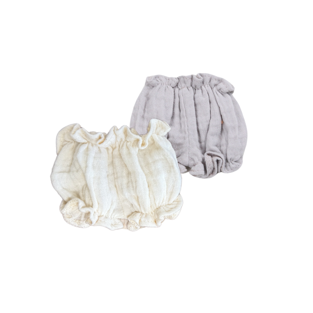 Muslin Bloomers - Ivory, Grey