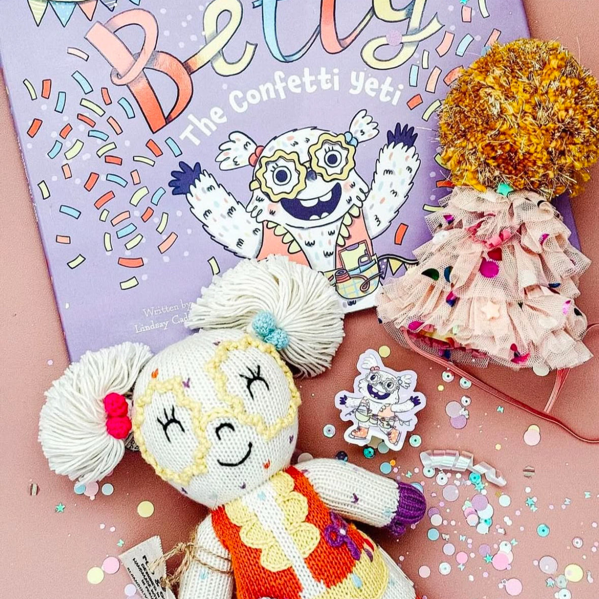 Betty The Confetti Yeti Doll and Book