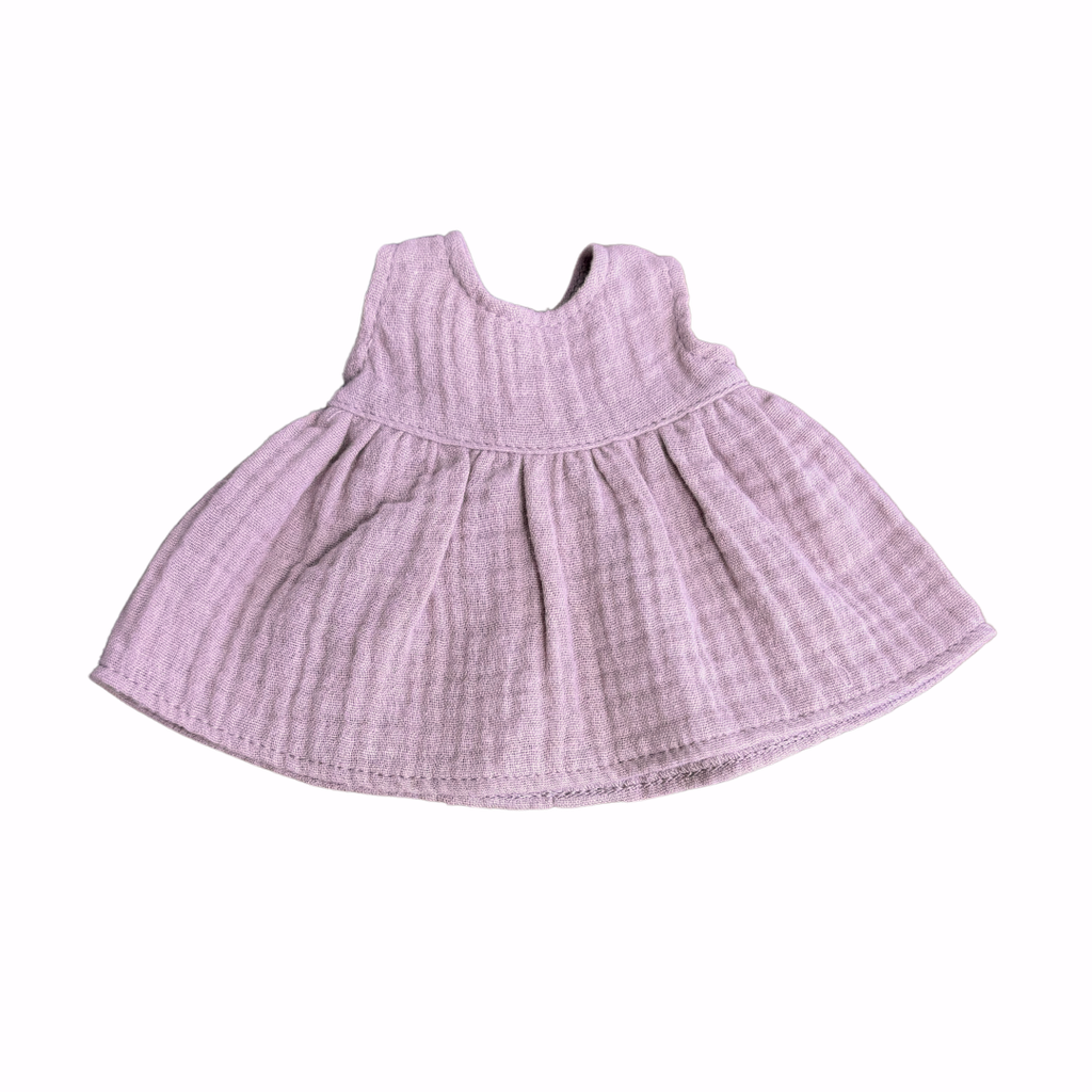 12" Muslin Sleeveless Dress - Mauve Pink